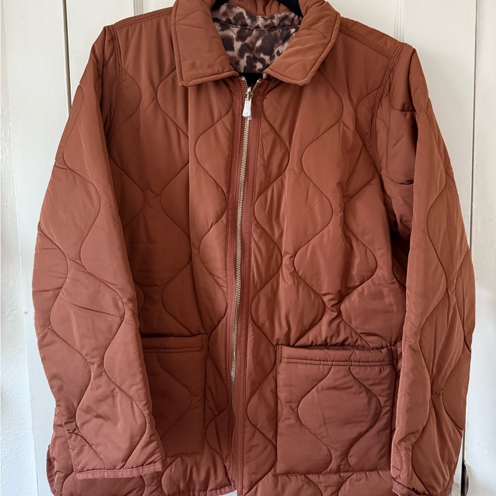 Isaac Mizrahi Live! Reversible Orange Quilted Jacket